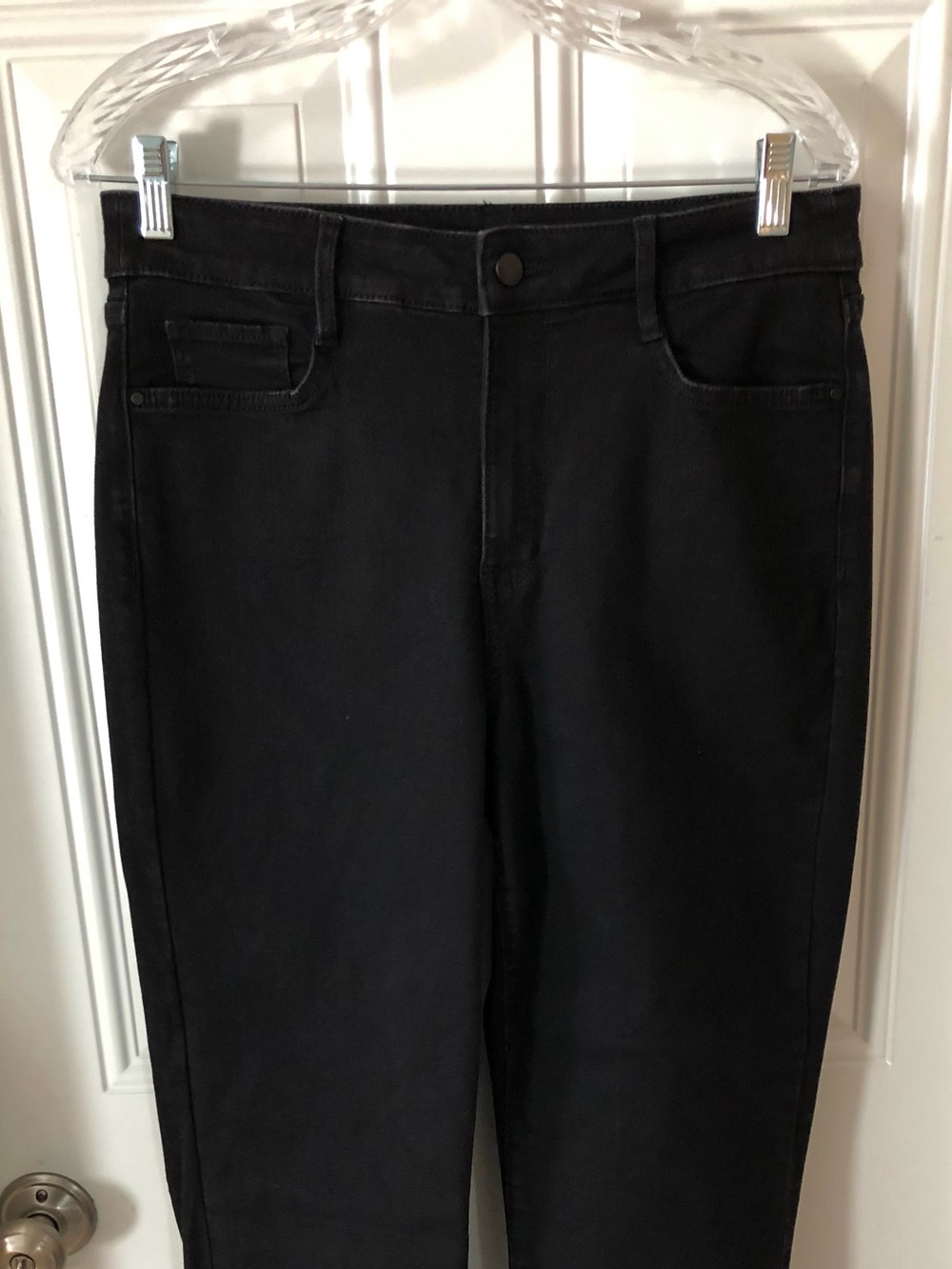 Nine West Black High Rise Slim Straight Sculpting Denim Jeans Size 12